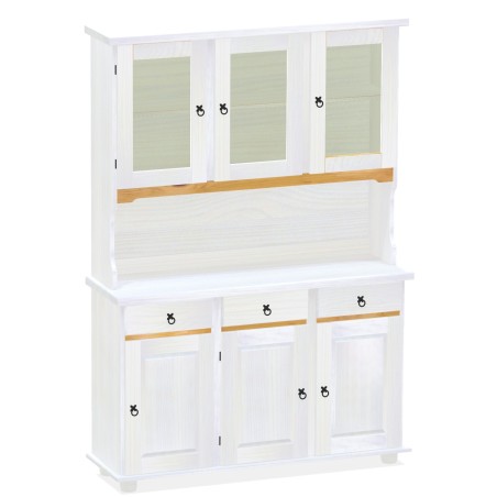 Highboard Snow Honig Massivholz Echtholz Pinienmöbel Wohnzimmer