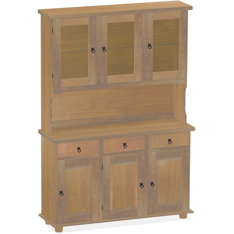 Highboard Eiche natur Massivholz Echtholz Pinienmöbel Wohnzimmer