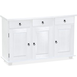 Sideboard Schneeweiss Massivholz Echtholz Pinienmöbel Wohnzimmer