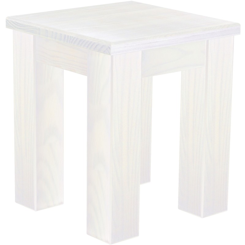 Hocker Rio Classico Farbton Pinie Weiss massive Pinien Holzhocker