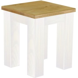 Hocker Rio Classico Farbton Brasil Weiss massive Pinien Holzhocker