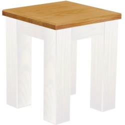 Hocker Rio Classico Farbton Honig Weiss massive Pinien Holzhocker