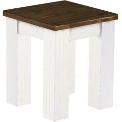 Hocker Rio Classico Farbton Eiche Weiss massive Pinien Holzhocker