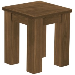 Hocker Rio Classico Farbton Nussbaum massive Pinien Holzhocker