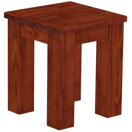 Hocker Rio Classico Farbton Mahagoni massive Pinien Holzhocker