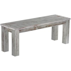 Sitzbank 120 Rio Classico Farbton Shabby Eiche massive Pinien Holzbank - Bank