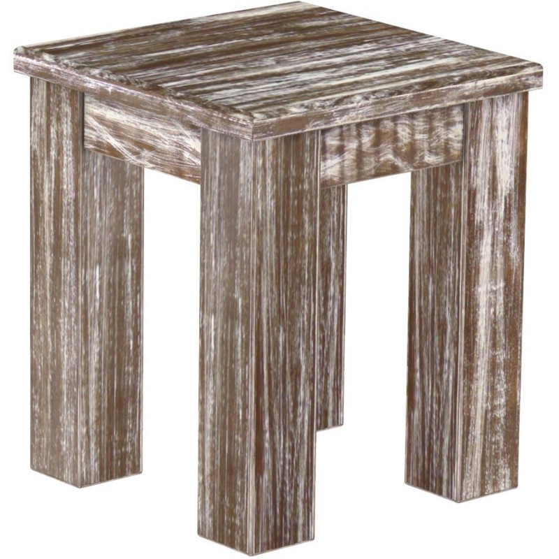 Hocker Rio Classico Farbton Shabby Antik Eiche massive Pinien Holzhocker