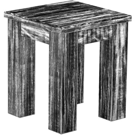 Hocker Rio Classico Farbton Shabby Antik Ebenholz massive Pinien Holzhocker