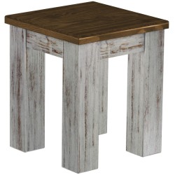 Hocker Rio Classico Farbton Shabby Platte Eiche massive Pinien Holzhocker