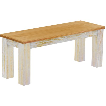 Sitzbank 110 Rio Classico Farbton Shabby Platte Honig massive Pinien Holzbank - Bank