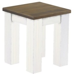 Hocker Rio Classico Farbton Graphitgrau Weiss massive Pinien Holzhocker