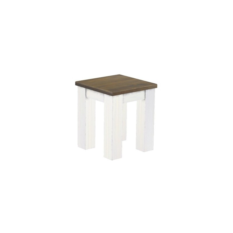 Hocker Rio Classico Farbton Graphitgrau Weiss massive Pinien Holzhocker