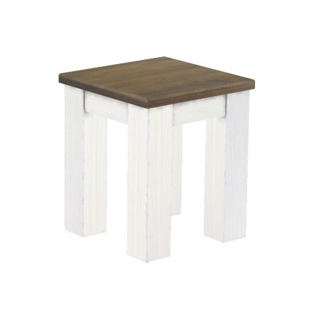 Hocker Rio Classico Farbton Graphitgrau Weiss massive Pinien Holzhocker