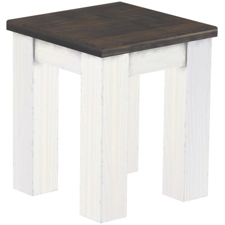 Hocker Rio Classico Farbton Granitgrau Weiss massive Pinien Holzhocker