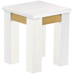 Hocker Rio Classico Farbton Snow Brasil massive Pinien Holzhocker