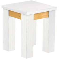 Hocker Rio Classico Farbton Snow Honig massive Pinien Holzhocker