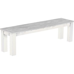 Sitzbank 160 Rio Classico Farbton Beton Weiss massive Pinien Holzbank - Bank