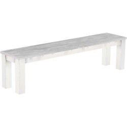 Sitzbank 180 Rio Classico Farbton Beton Weiss massive Pinien Holzbank - Bank