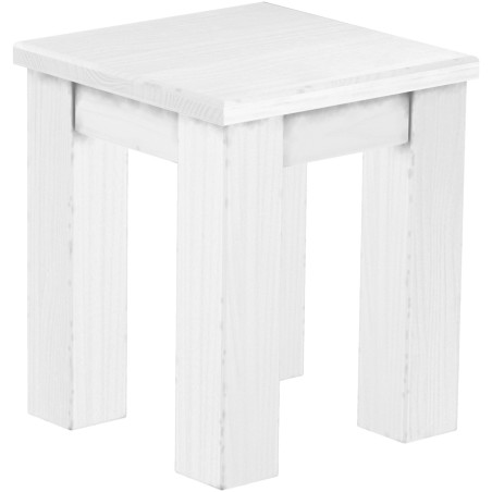 Hocker Rio Classico Farbton Schneeweiss massive Pinien Holzhocker