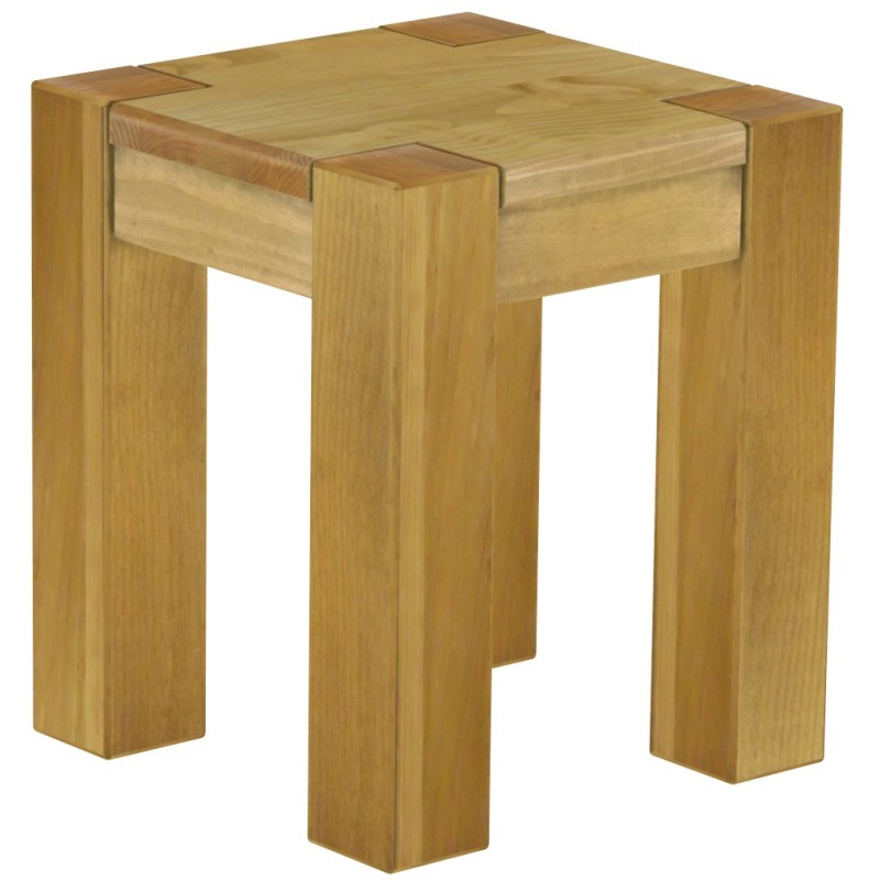 Hocker Rio Kanto Farbton Brasil massive Pinien Holzhocker