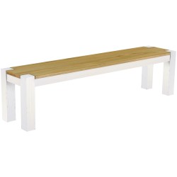 Sitzbank 180 Rio Kanto Farbton Brasil Weiss massive Pinien Holzbank - Bank