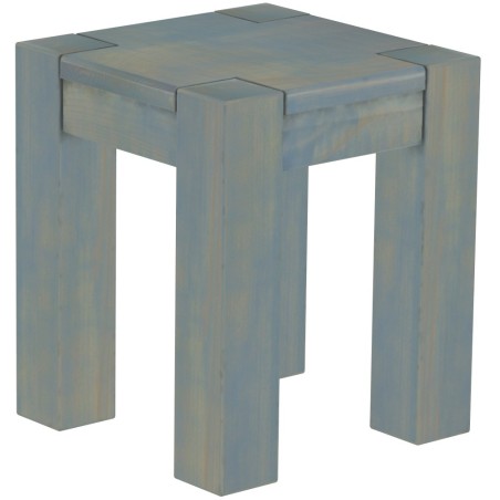 Hocker Rio Kanto Farbton Taubengrau massive Pinien Holzhocker