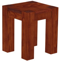 Hocker Rio Kanto Farbton Mahagoni massive Pinien Holzhocker