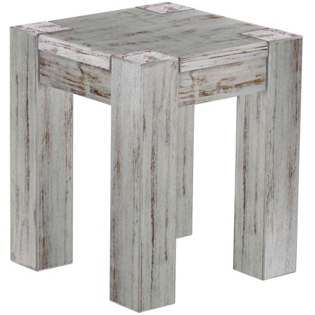 Hocker Rio Kanto Farbton Shabby Eiche massive Pinien Holzhocker