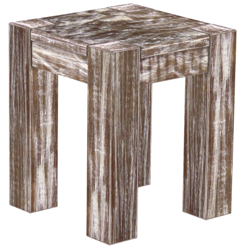 Hocker Rio Kanto Farbton Shabby Antik Eiche massive Pinien Holzhocker