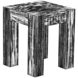 Hocker Rio Kanto Farbton Shabby Antik Ebenholz massive Pinien Holzhocker