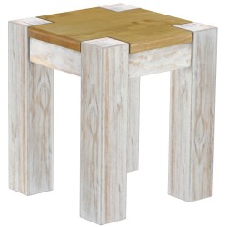 Hocker Rio Kanto Farbton Shabby Platte Brasil massive Pinien Holzhocker