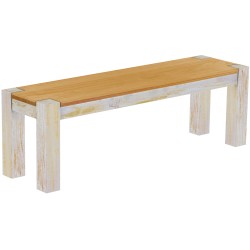 Sitzbank 140 Rio Kanto Farbton Shabby Platte Honig massive Pinien Holzbank - Bank