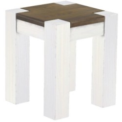 Hocker Rio Kanto Farbton Graphitgrau Weiss massive Pinien Holzhocker