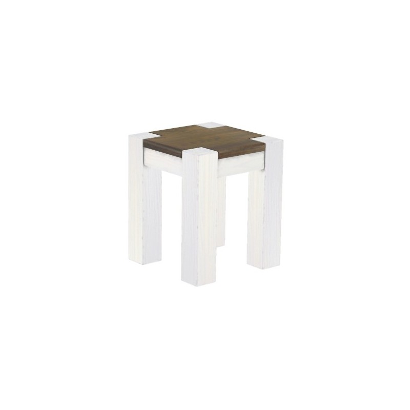 Hocker Rio Kanto Farbton Graphitgrau Weiss massive Pinien Holzhocker