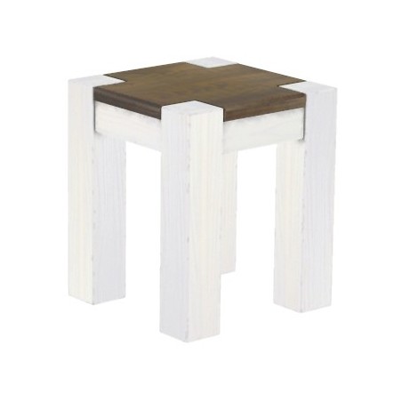 Hocker Rio Kanto Farbton Graphitgrau Weiss massive Pinien Holzhocker