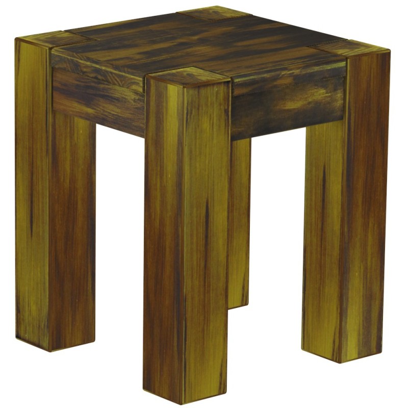 Hocker Rio Kanto Farbton Goldmix massive Pinien Holzhocker