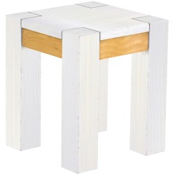 Hocker Rio Kanto Farbton Snow Honig massive Pinien Holzhocker