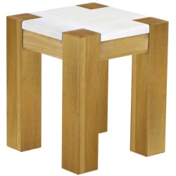 Hocker Rio Kanto Farbton Brasil Platte weiss massive Pinien Holzhocker