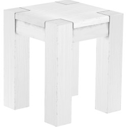 Hocker Rio Kanto Farbton Schneeweiss massive Pinien Holzhocker