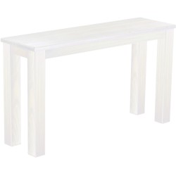 Hochbank 130 Rio Classico Farbton Pinie Weiss massive Pinien Holzbank - Barbank