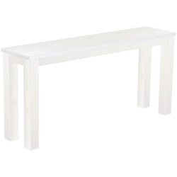 Hochbank 160 Rio Classico Farbton Pinie Weiss massive Pinien Holzbank - Barbank