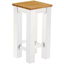 Barhocker Rio Classico Farbton Honig Weiss massiver Pinien Holzhocker