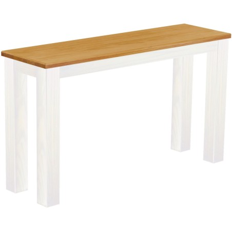 Hochbank 130 Rio Classico Farbton Honig Weiss massive Pinien Holzbank - Barbank