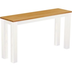 Hochbank 140 Rio Classico Farbton Honig Weiss massive Pinien Holzbank - Barbank