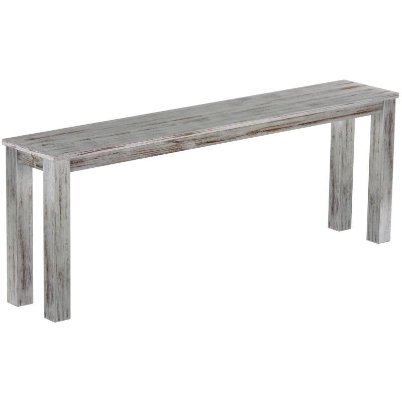 Hochbank 208 Rio Classico Farbton Shabby Eiche massive Pinien Holzbank - Barbank