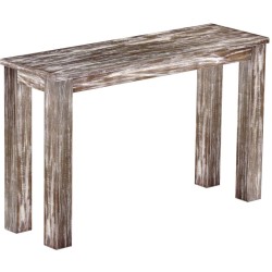 Hochbank 120 Rio Classico Farbton Shabby Antik Eiche massive Pinien Holzbank - Barbank