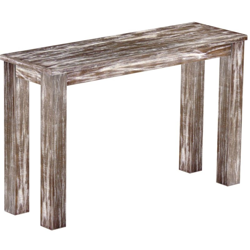 Hochbank 120 Rio Classico Farbton Shabby Antik Eiche massive Pinien Holzbank - Barbank