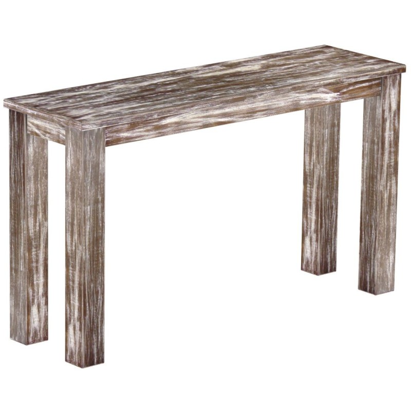 Hochbank 130 Rio Classico Farbton Shabby Antik Eiche massive Pinien Holzbank - Barbank