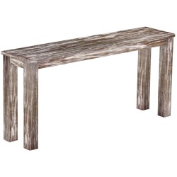 Hochbank 160 Rio Classico Farbton Shabby Antik Eiche massive Pinien Holzbank - Barbank