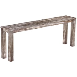 Hochbank 208 Rio Classico Farbton Shabby Antik Eiche massive Pinien Holzbank - Barbank